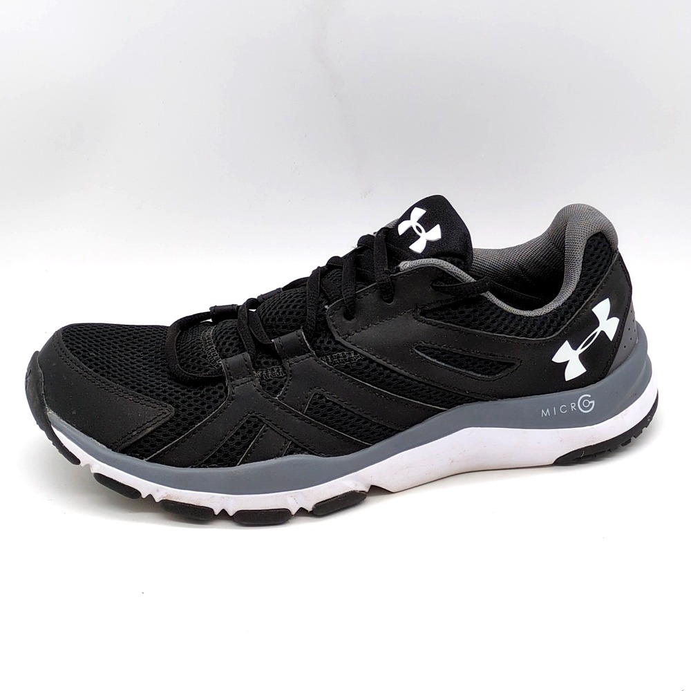 Under Armour Shoes Mens Micro G Black 10 Running Sneakers Training 1274408-001